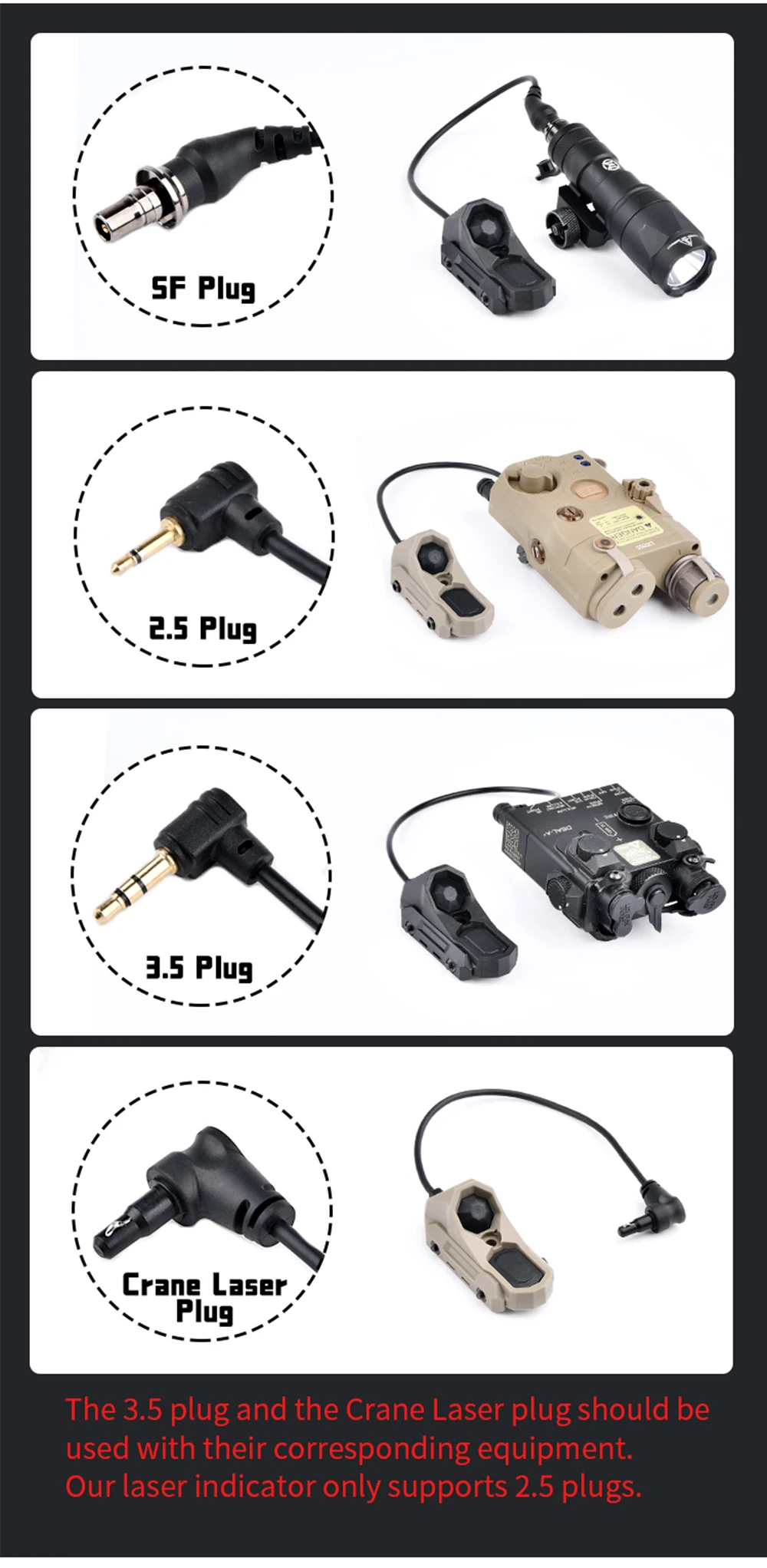 WADSN Taktischer Axoun-Knopf-Fernbedienungs-Druckschalter, passend für Mlok Keymod 20mm Schiene, DBAL PEQ Laser, Crane-Stecker, Jagd-Scout-Lampe – Detail 4
