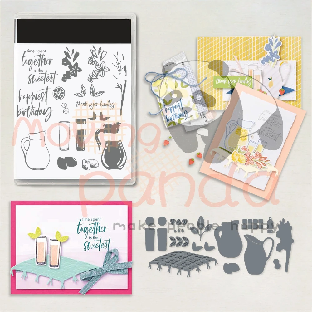 MP725SpringFlowersAndVaseClearStampsAndCuttingDiesDIY