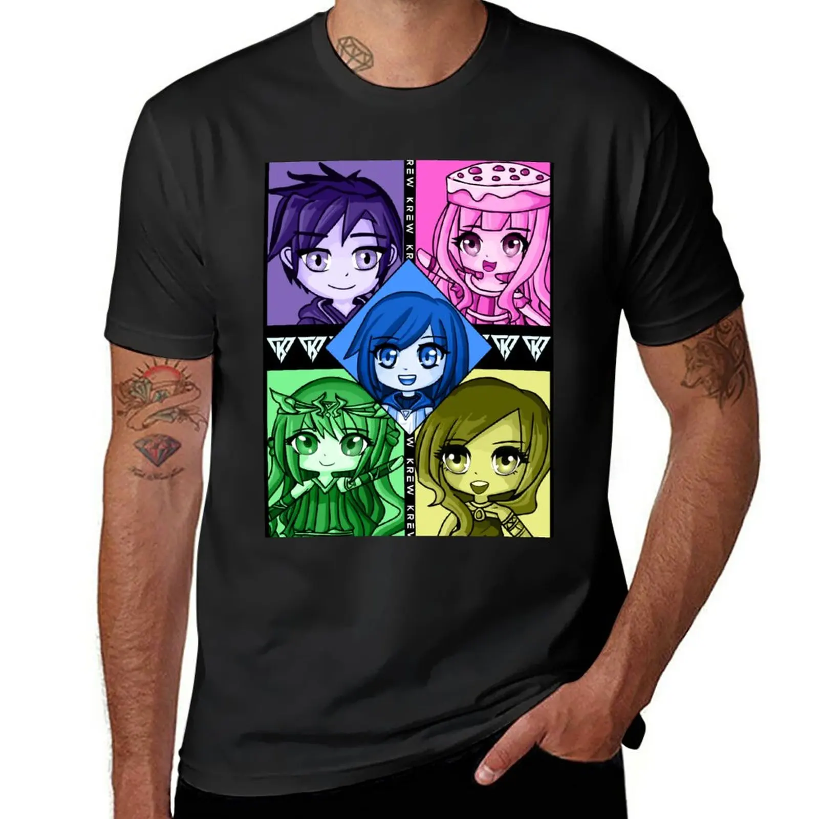 

New Aesthetic Funneh Krew T-Shirt sweat shirt Anime t-shirt plain t-shirt sublime t shirt Men's t-shirt