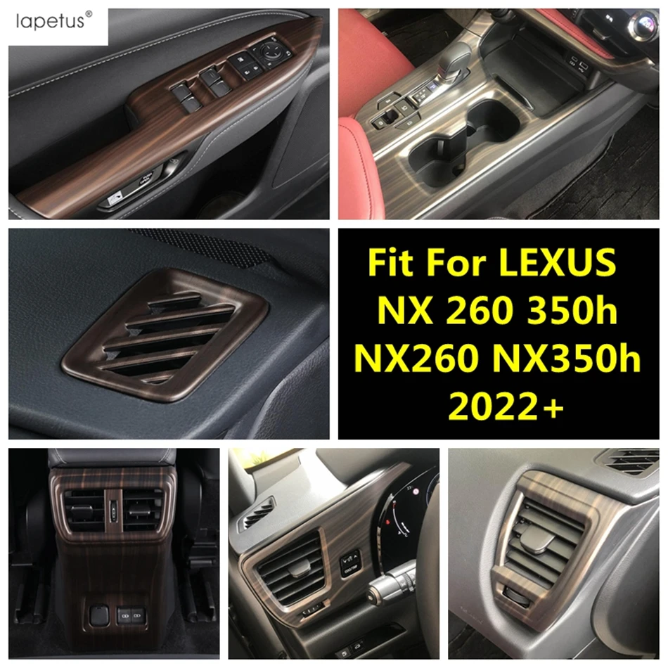 

Wood Grain Style Window Lift / Gear Panel / Dashboard Air Cover Trim Accessories For LEXUS NX 260 350h NX260 NX350h 2022 -2024