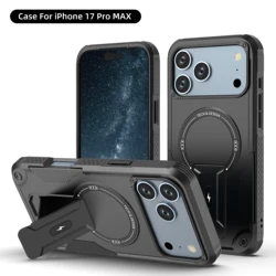 Armour Invisible Magnetic Wireless Charging Stand Holder Cover - iPhone Air (Black)