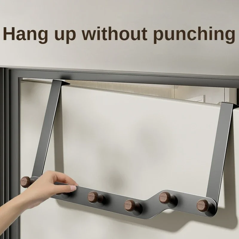 Metal Door Hooks Without Drilling Coat Racks Modern Clothes Hanger Room Accessories Hat Organization Useful Objects Home