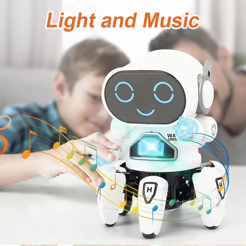キッズダンスロボット音楽 LED 6 爪タコロボット誕生日