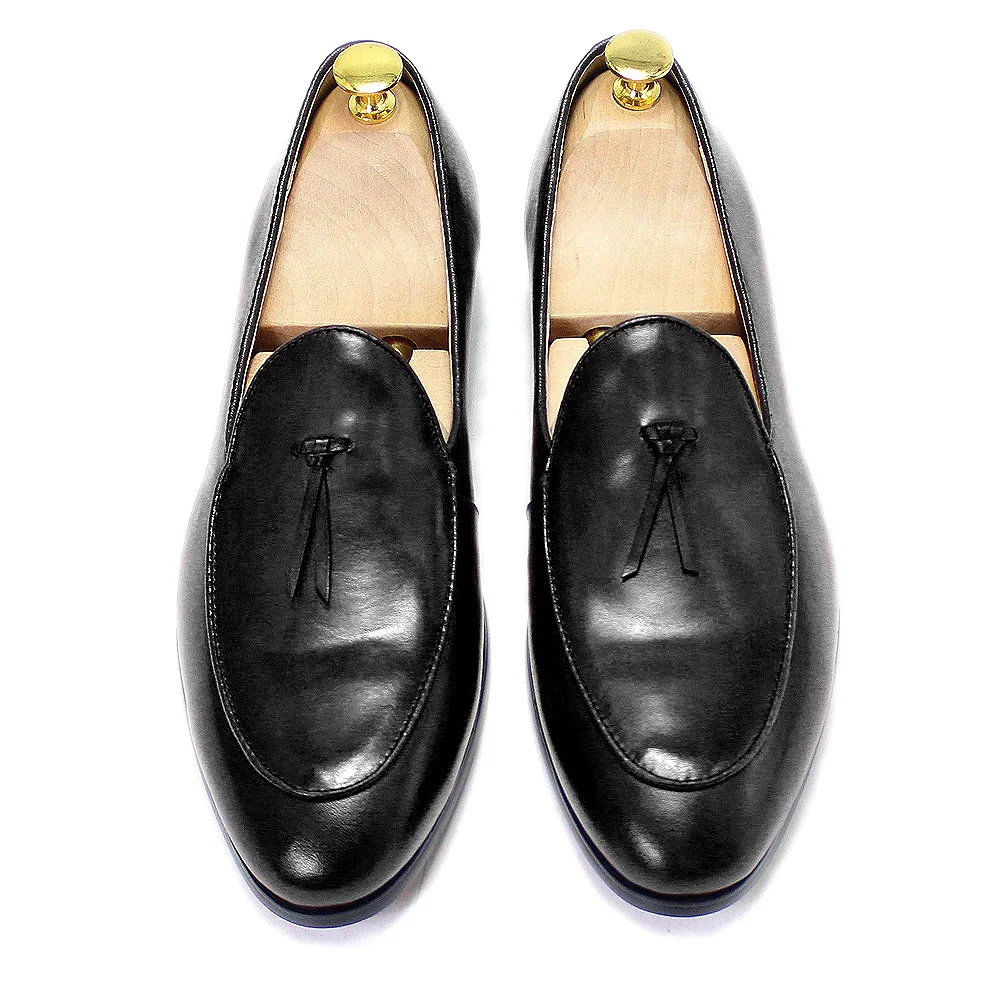 Mocassins en cuir véritable pour hommes - Bleu - Léger et antidérapant Mocassins en cuir véritable pour hommes - Bleu - Léger et antidérapant