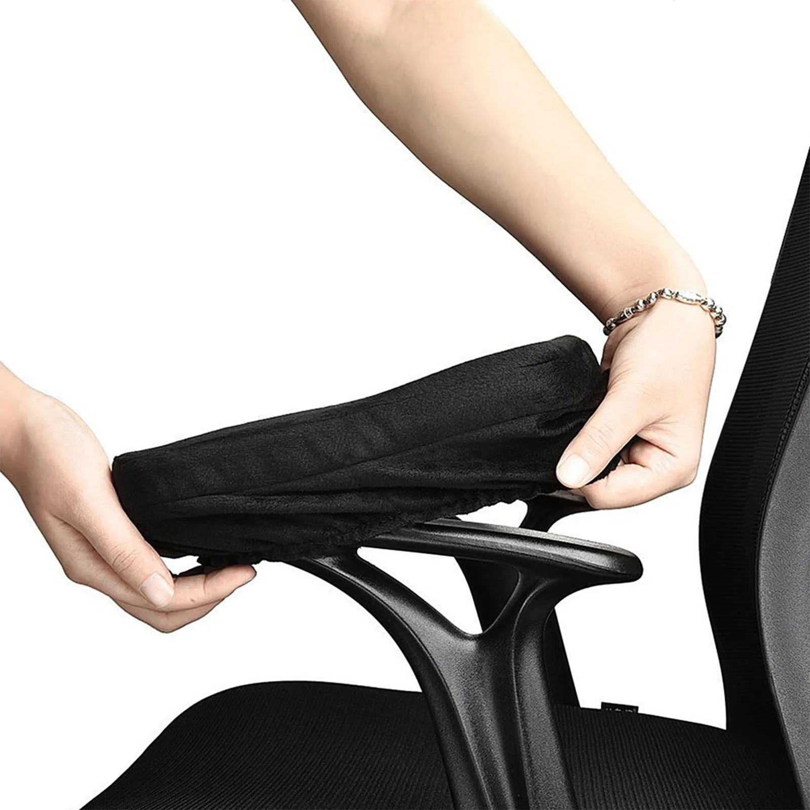 1pcs Armrest Cushion Chair Arm Cover Memory Foam Non-Slip Elbow Support Pillow Elbow Rest Cover Relax For Office Home Chairs 4