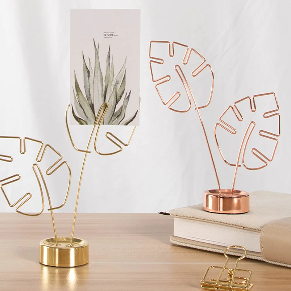 

Gold Floral Memo Clips Note Folder Wedding Centerpieces for Tables Tabletop Photo