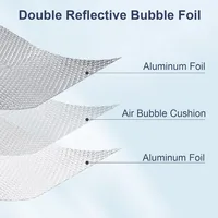 หน้าต่างม้วนฉนวนสะท้อนแสงคู่สําหรับความร้อนในฤดูร้อน, อลูมิเนียมฟอยล์สิ่งกีดขวางความร้อน Radiant สําหรับหลังคา RV ประตูโรงรถ 5