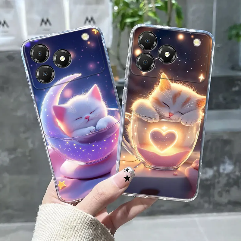 Marble Clear Soft Silicone Protective Phone Case