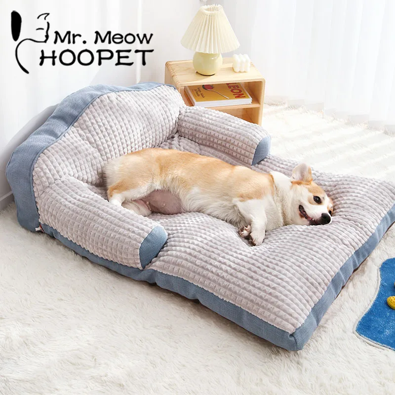 

Роскошная кровать для собак и кошек HOOPET, мягкий теплый диван для домашних животных для маленьких, средних и больших собак, Нескользящая подушка для сна для котят и щенков, товары для домашних животных
