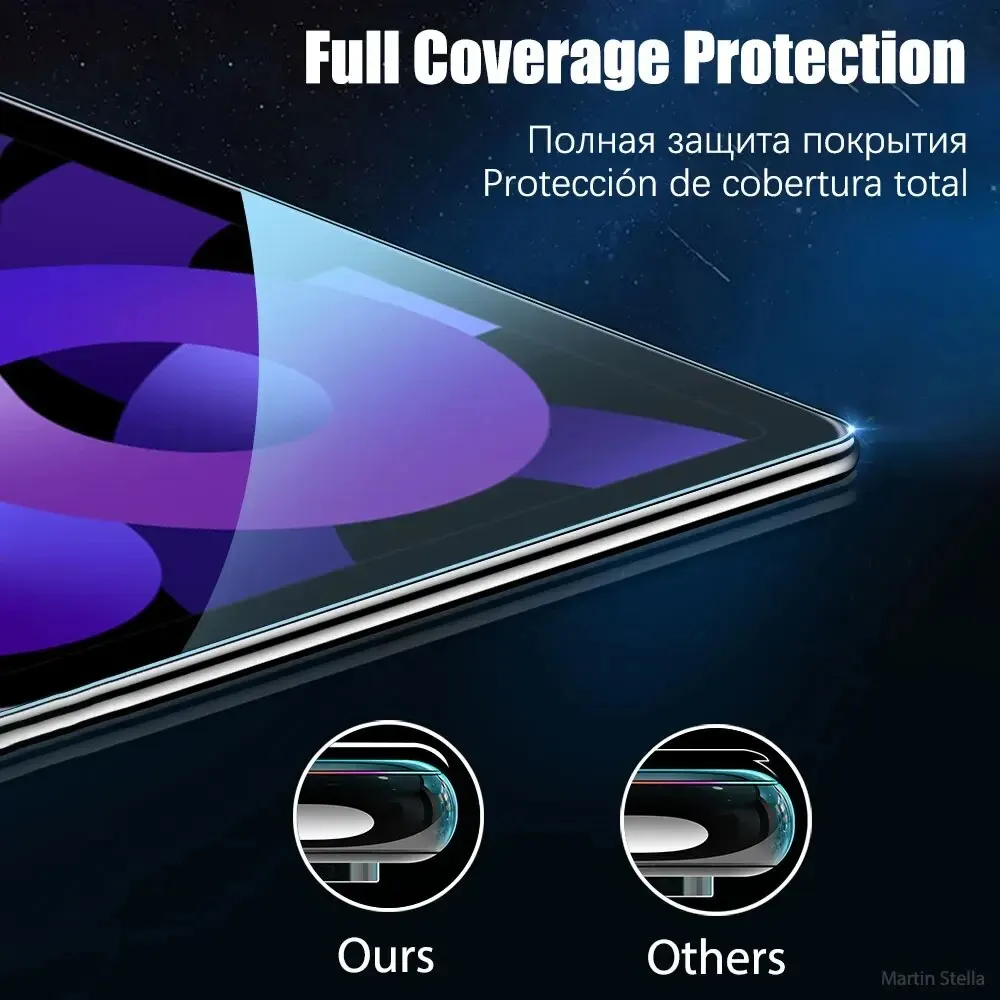 2Pcs Tempered Glass Screen Protector Cover For iPad Air 5 4 Pro 11 12.9 Ipad 9th 10th 8th 7th 6th 5th Gen Mini 6 5 4 9.7 Film 3