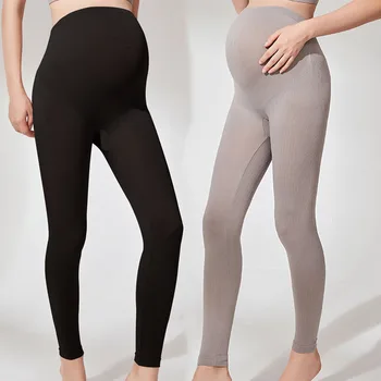 Leggings premaman elastici a vita alta skinny per le donne incinte Supporto per la pancia Leggins dopo il parto Pantaloni fitness modellanti per il corpo