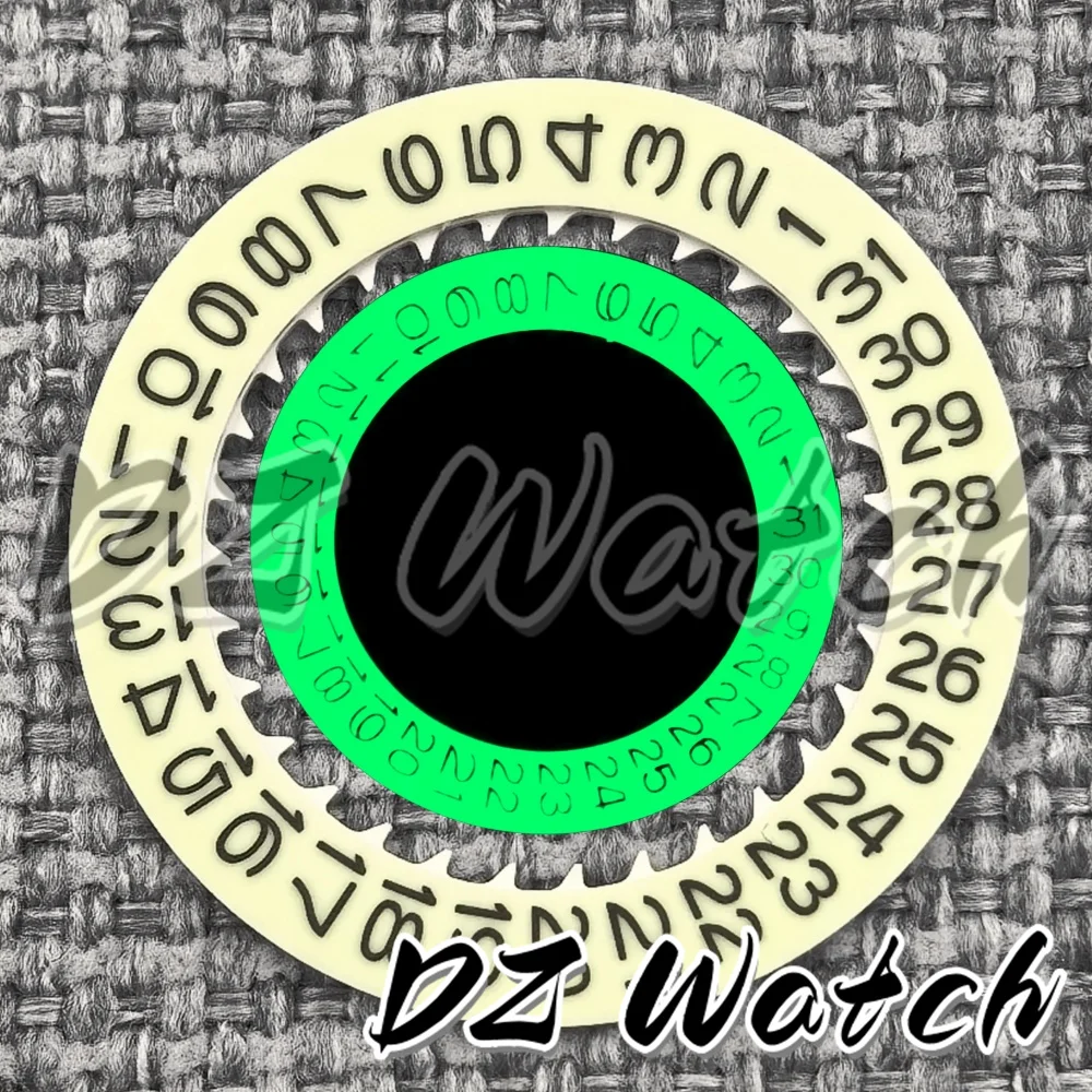 Luminous Green/Blue Date Wheel Dial for Automatic Movement Watches