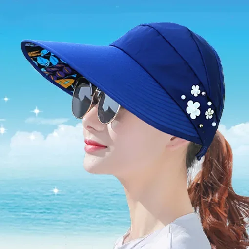 Golf Hat Lady Summer Travel Folding Korean Version Sun Women Outdoor Anti-ultraviolet Cotton Flower Girl for baseball caps sports sun hats golf caps