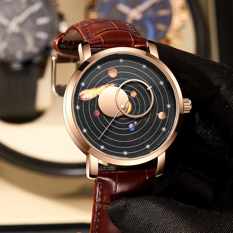 LIGE New Rose Gold Watch Women Watches Ladies Creative Leather Women's Bracelet Watches Female Waterproof Clock Montre Femme+BOX