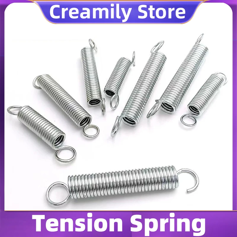 

Creamily 5PCS Cylidrical Coil Pullback Extension Helical Tension Spring Wire Diamete 1.5MM Outer Diameter 10mm 12mm