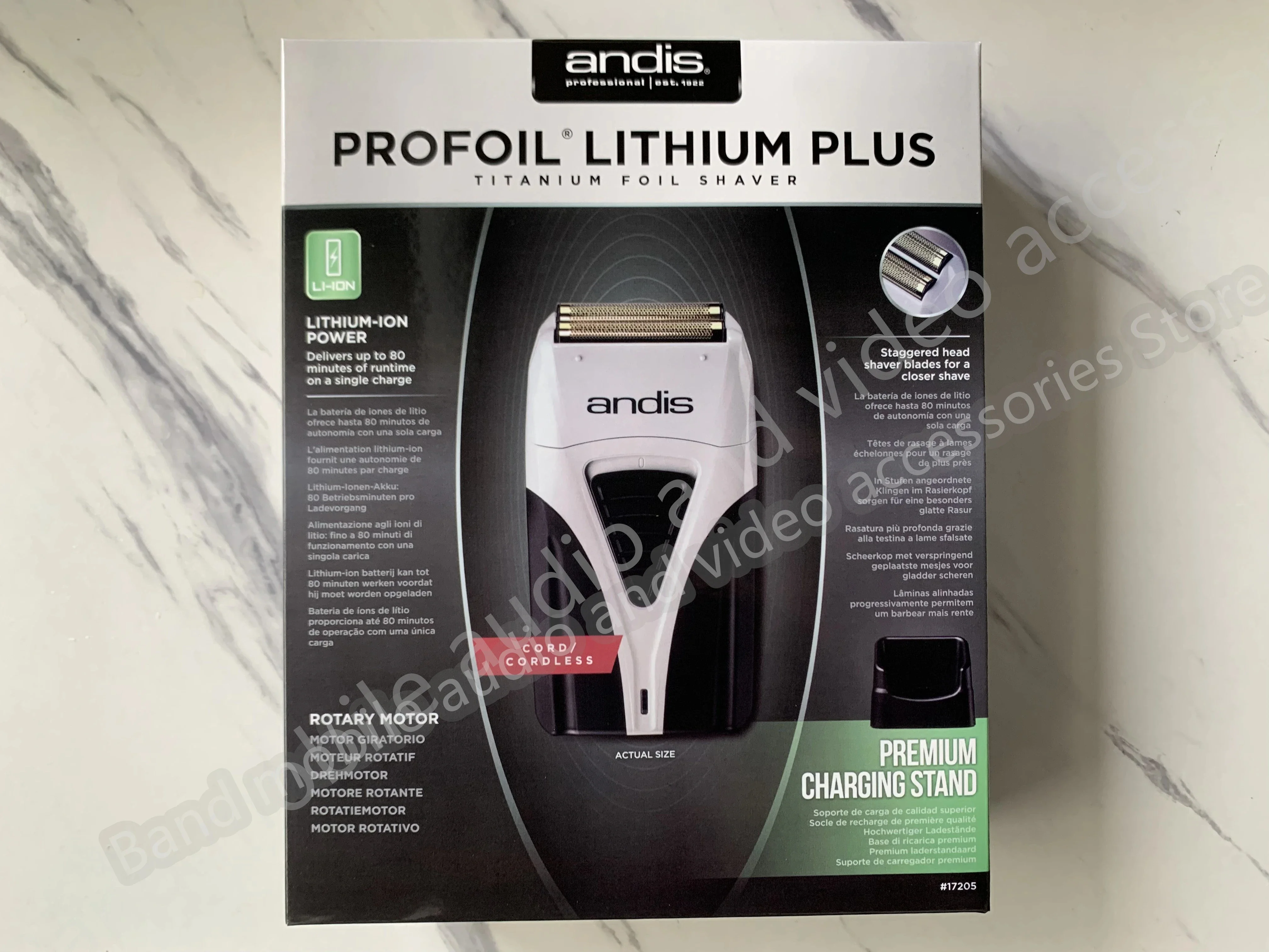 Electric Shaver Original ANDIS Profoil Lithium Plus 17225/17205 barber hair cleaning For men razor bald hair clipper