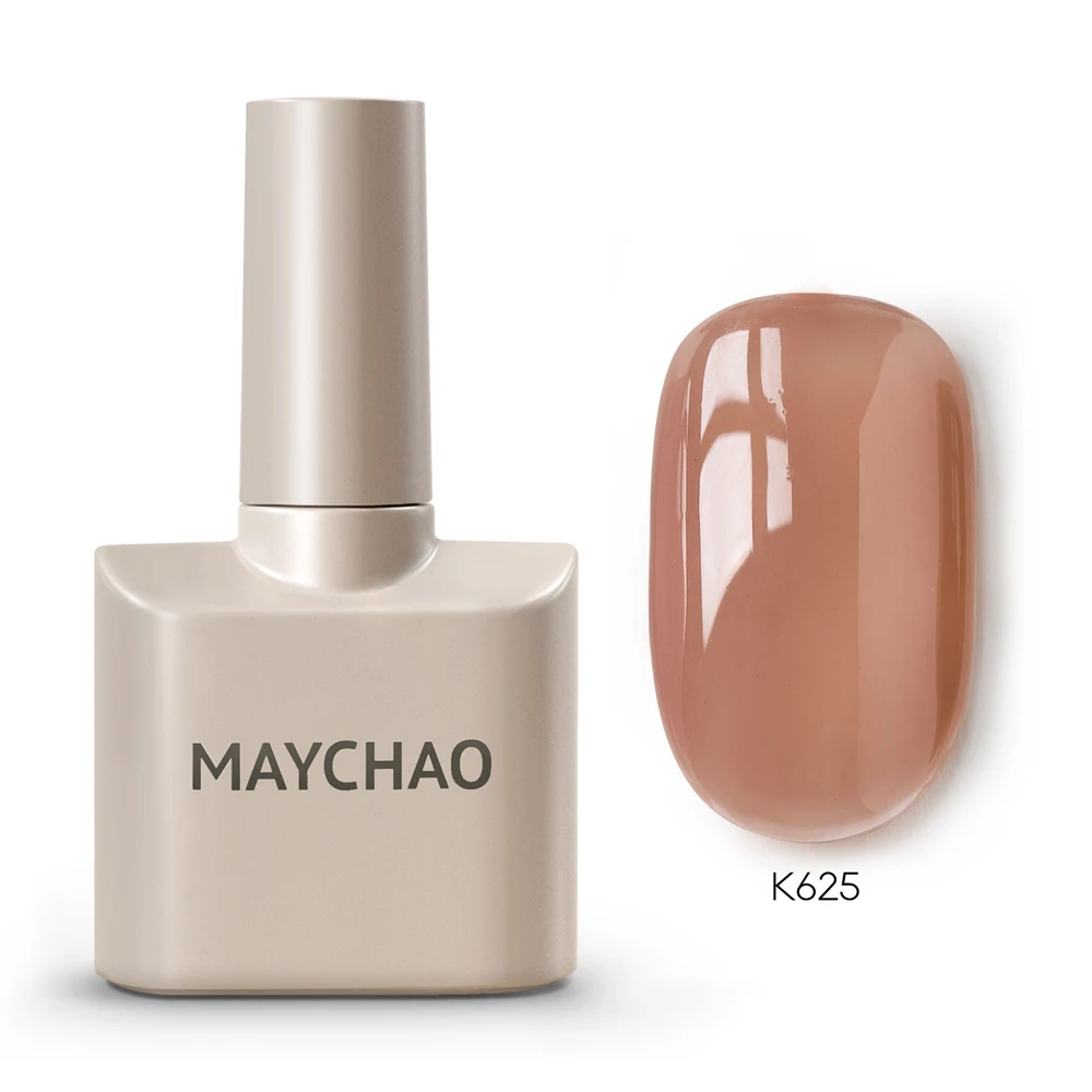 MAYCHAO Cherry Red Glossy Gel Nail Polish – 12ml Semi-Permanent Soak Off UV LED Frosted Finish