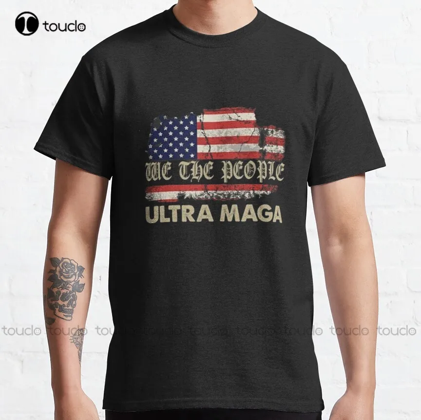 

Классическая футболка Ultra Maga Proud Ultra-Maga, рубашки большого размера с изображением Трампа 2024 для женщин, уличная одежда с круглым вырезом, мужские футболки большого размера, Новинка