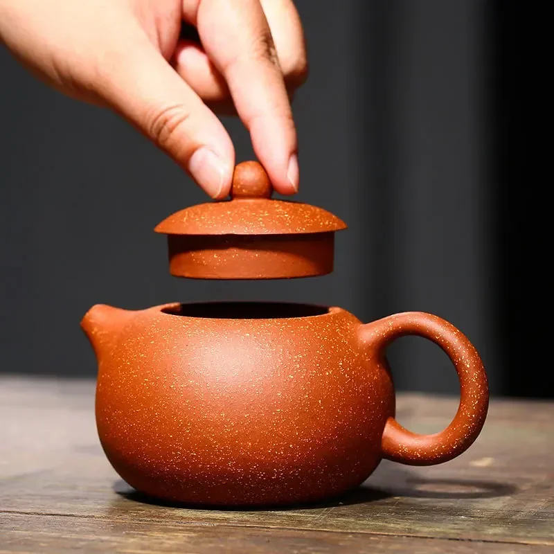 Creative Dragon Blood Sand Shisha Teapot Yixing Pure Hand Handmade Chinese Kongfu Tea Sets 225ml High Quality Home Decora, 1Pc