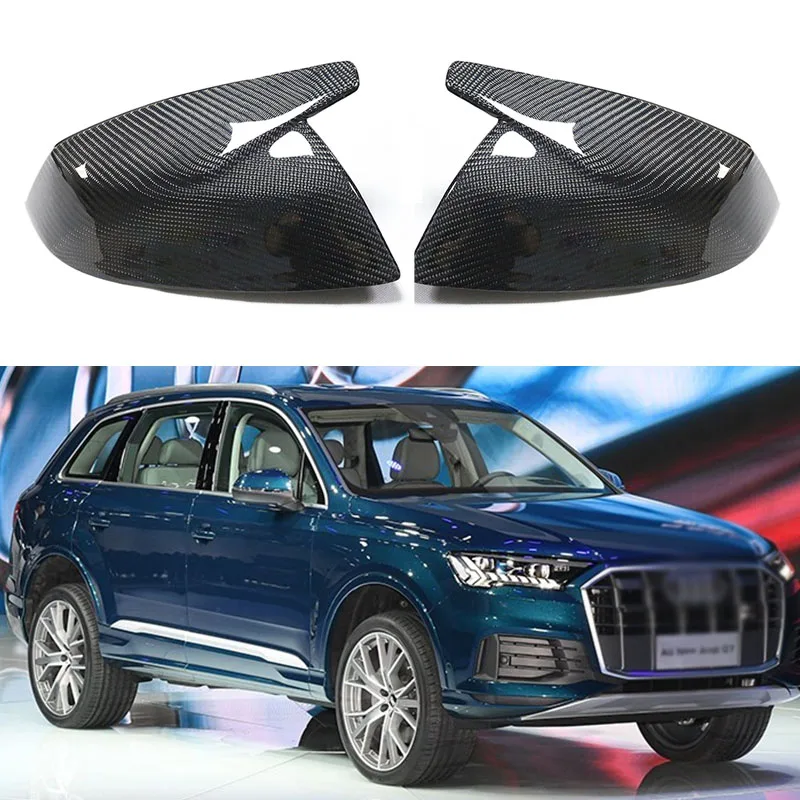 

For Audi Q7 2017-2022 Rearview Mirror Cover Real Carbon Fiber Rear view Side Wing Mirror Cover Caps Shell Replacement RHD LHD