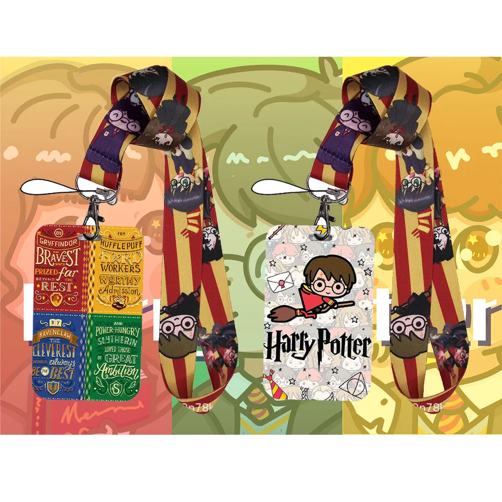 Creativo Harried Id Card Holder Neck Strap Pendant Potters Boys Door Badge Holder Cordini Portachiavi Girl Credrency Case Gift
