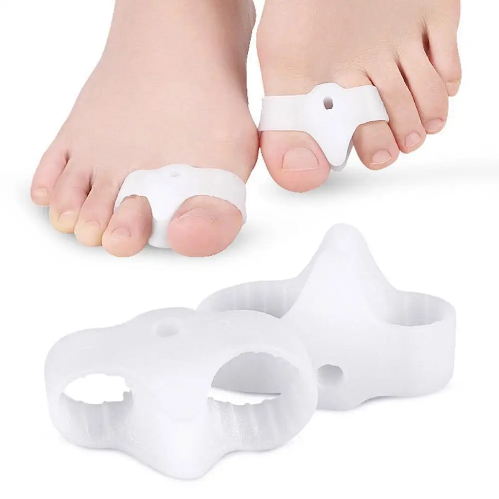 

2pcs=1pair Silicone Finger Toe Protector Toe Separators Stretchers Straightener Protector Pain Relief Foot Care