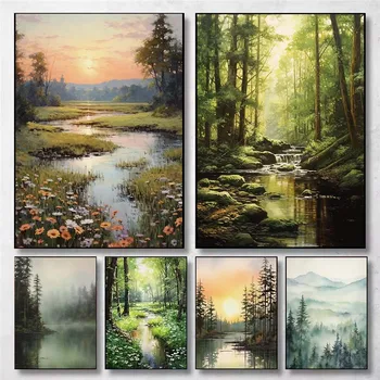 Misty Forest Wall Art 1