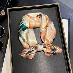 Luxurious 100% Real Silk Women's Square Scarf and Shawl - 53x53 cm (JZA1823 - 01)