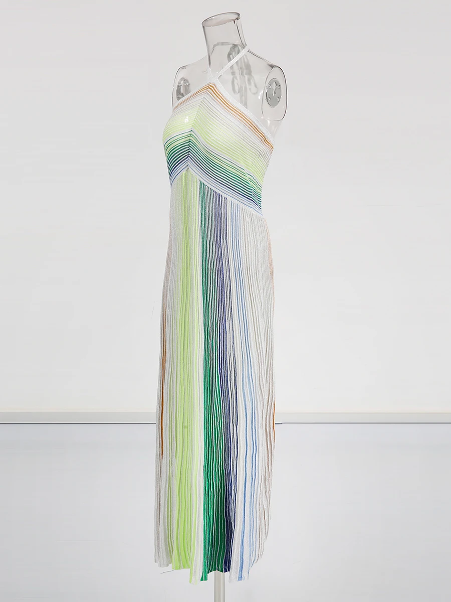 ضرب اللون فساتين التخسيس للنساء الرسن أكمام عالية...