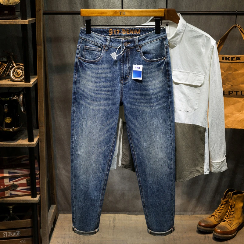 Pantalones vaqueros holgados rectos para hombre, Jeans clásicos de