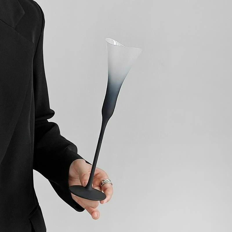 Ins Style Vintage Stem Glass Frosted Red Wine Champagne Flute for Home Use Sparkling Drinkware Crystal Like Bar Party Set