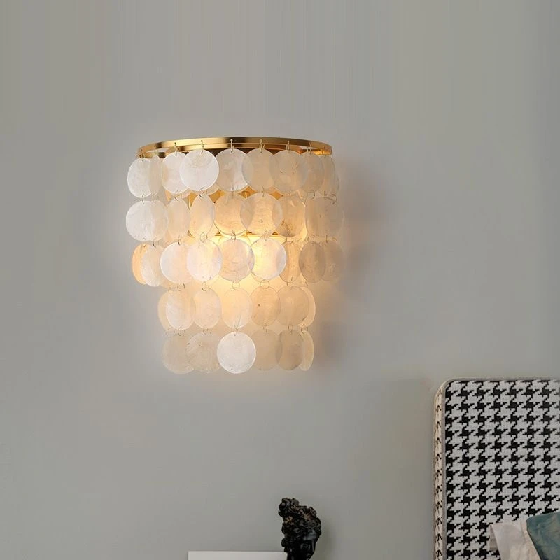 

Sea Shell Wall Lamp Nordic Gold Silver LED Wall Light Home Decor Bedroom Bedside Hotel Corridor Cafe Stair Wall Sconce Lighting