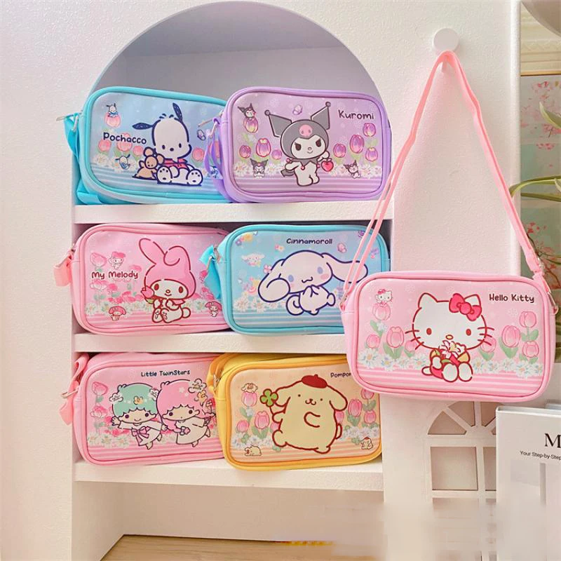 

Kawaii Sanrio Kuromi аниме мультфильм сумка через плечо Hello Kitty My Melody косметичка Сумка через плечо водонепроницаемая сумка на одно плечо