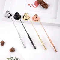 Candle Cover Bell-shape Long Handle Candle Holder Stainless Steel Candle Extinguisher Home Accessories Decoration Match Trimming 3
