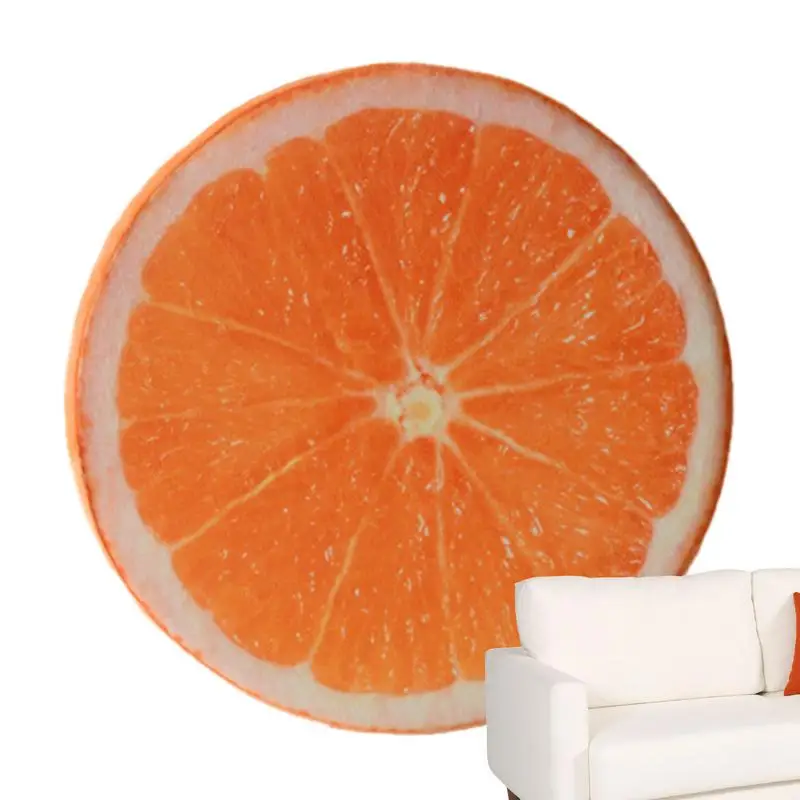 

Watermelon Pillow 3D Round Stuffed Fruit Pillows Kiwi Orange Lemon Watermelon Seat Cushions Sofa Pillows For Home Kids Couch