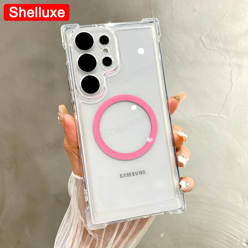 Transparent Armour Magnetic Luxury Phone Case with Reinforced Corners