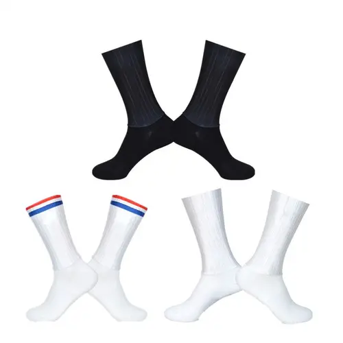 Anti Slip Silicone Summer Aero Socks Whiteline Cycling Socks Men Bicycle Sport Running Bike Socks Calcetines Ciclismo - Image 6