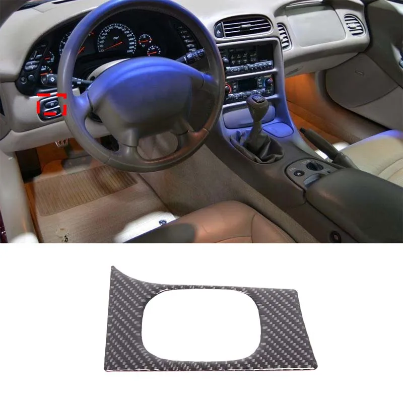 

For Chevrolet Corvette C5 1998-2004 Soft Carbon Fiber Car Headlight Switch Panel Frame Cover Trim Sticker Car Accessories
