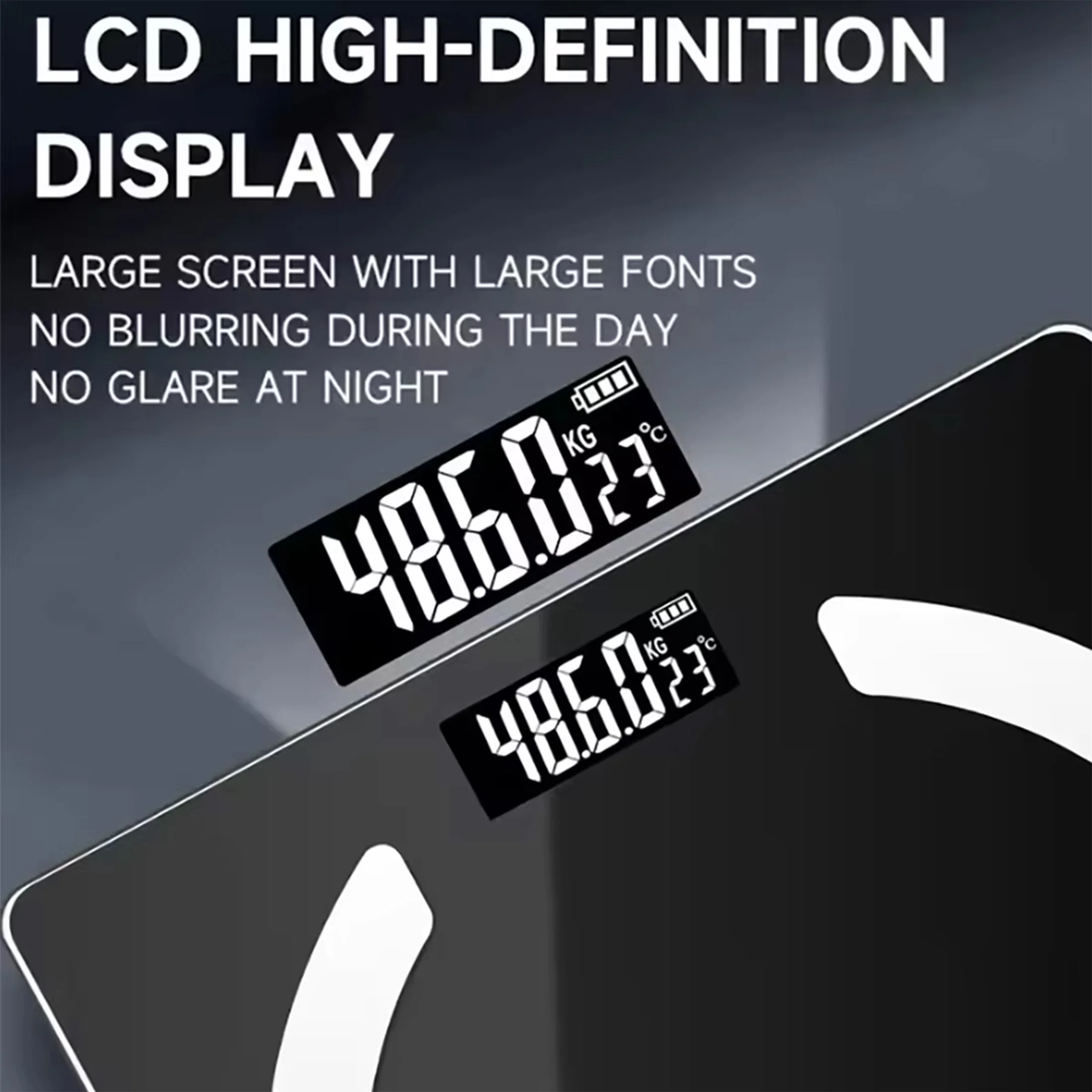 1pc- Premium Body Weight Scale-Safety Rounded Corners, Impact-Resistant Design for Accurate and Reliable Weight Measurement