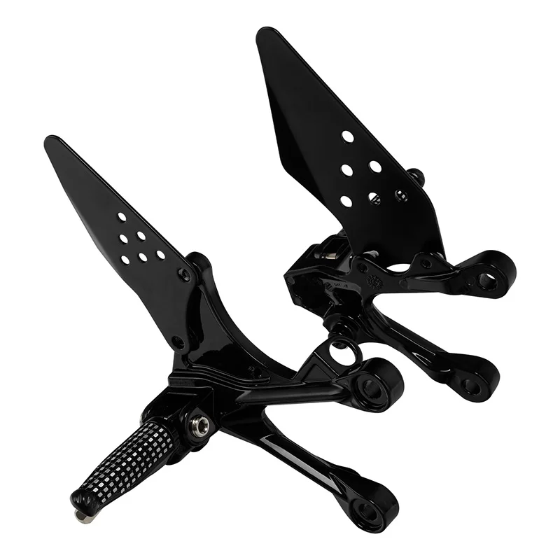 Motorcycle Footrests Front Rider Foot Pegs Bracket Set For KAWASAKI ZX636 2005-2006 ZX6R 2005-2008