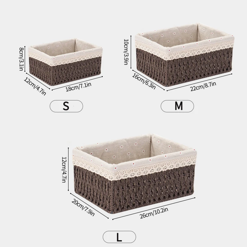 Gray Woven Storage Baskets with Lid 6 | Gray Woven Storage Baskets with Lid 6