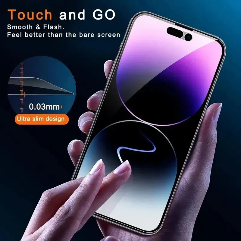 Premium Anti-Spy Full Cover Privacy Tempered Glass Screen Protector (4-Pack)