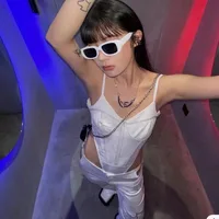 Box black new sunglasses male European glasses female retro anti-UV sunglasses 3