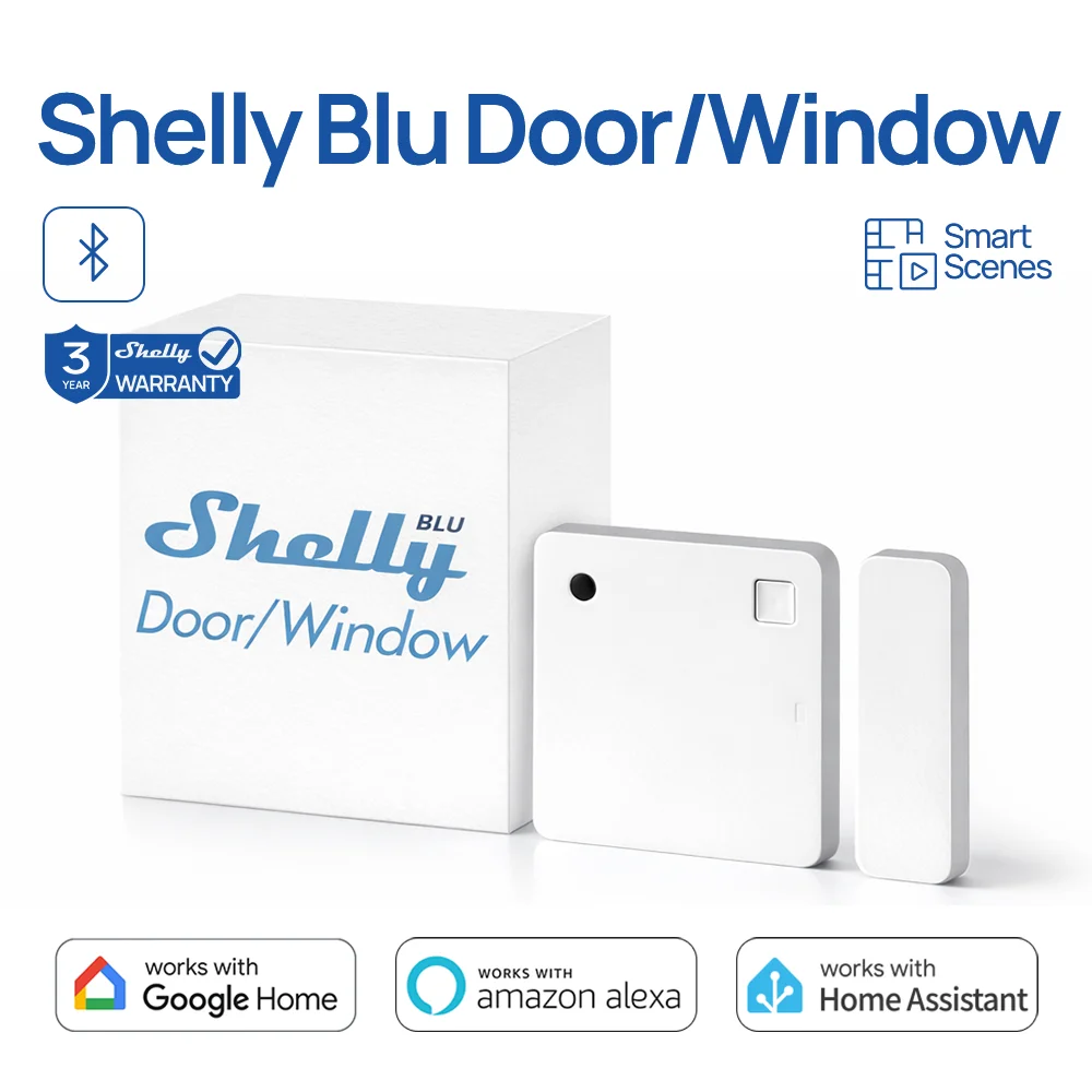 Shelly BLU Door/Window  블루투스 작동 센서, 문 및 창문 열림 감..