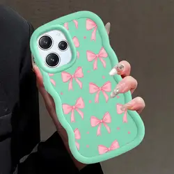 Cover per telefono morbida con fiocco rosa chic - Custodia protettiva alla moda