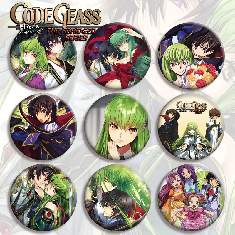 

Lelouch Anime Peripheral Cosplay Costumes Badge Stationery Reflective Jewelry Kids Cosplay DIY Props Accessories Bags Decoration