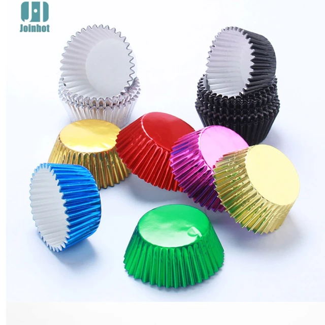 10Pcs Aluminum Foil Cup Cupcake Paper Baking Cups Muffin Cake Cases Wrapper  Tool