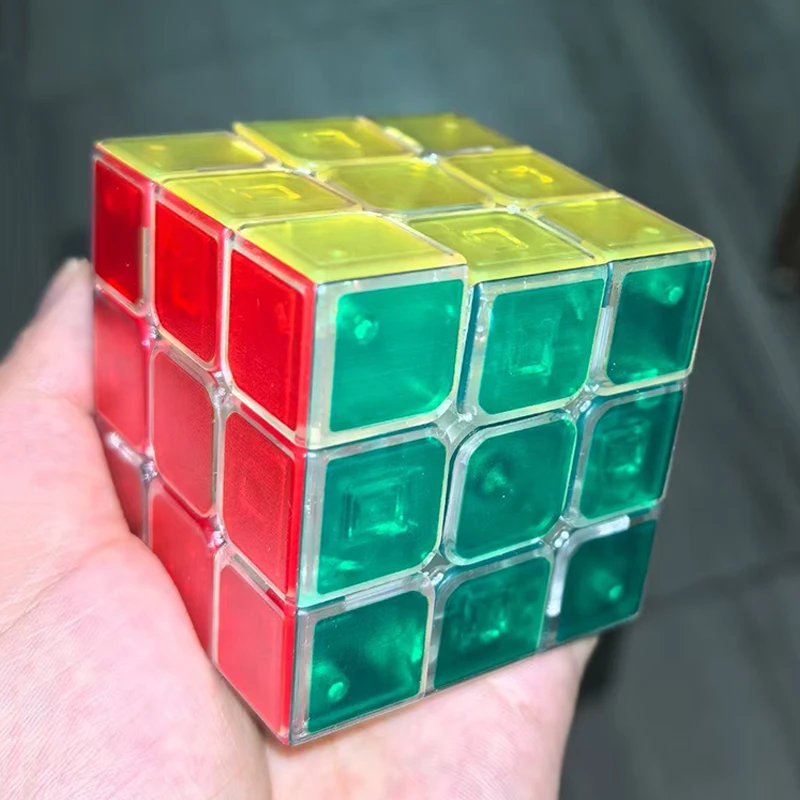 Crystal Clear 3x3x3 Speed Cube Puzzle Toy