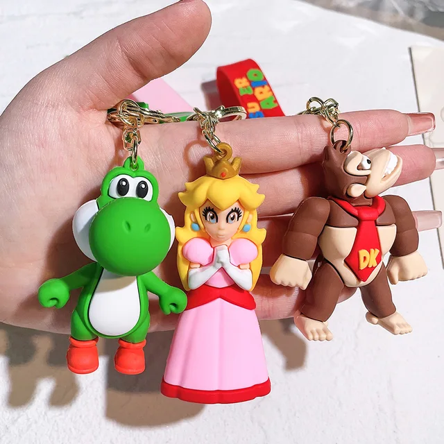 Gioco Super Mario Bros portachiavi Anime Figure Car Decoration zaino  accessori per ciondoli giocattolo per bambini regali di compleanno di  natale - AliExpress