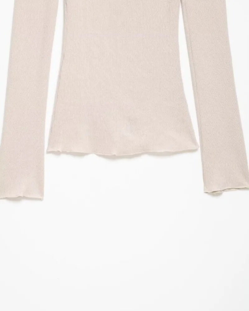 Lace Trim Off Shoulder Long Sleeve Knit Top for Women, Sexy Slim Fit Camisole, Spring Summer Casual Fashion Top